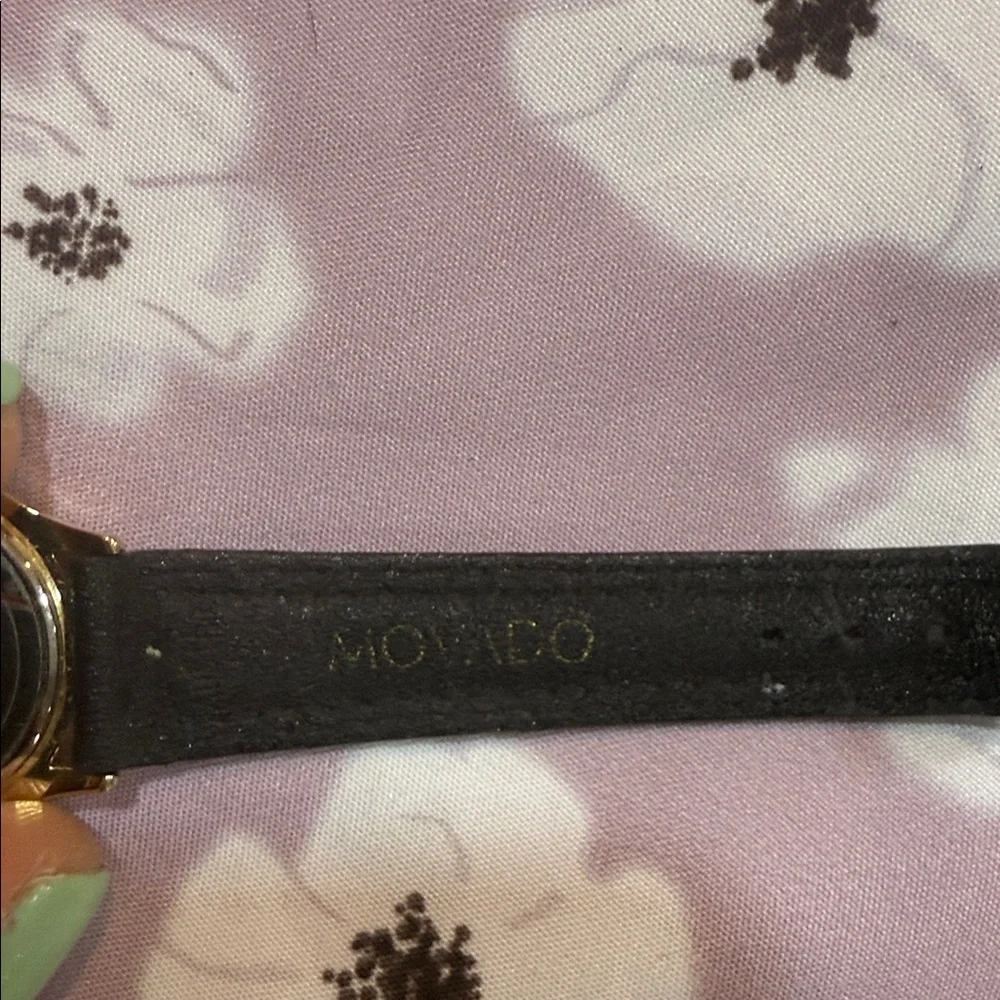 Authentic Women’s Vintage Movado Museum watch Gold face quartz crystal movement